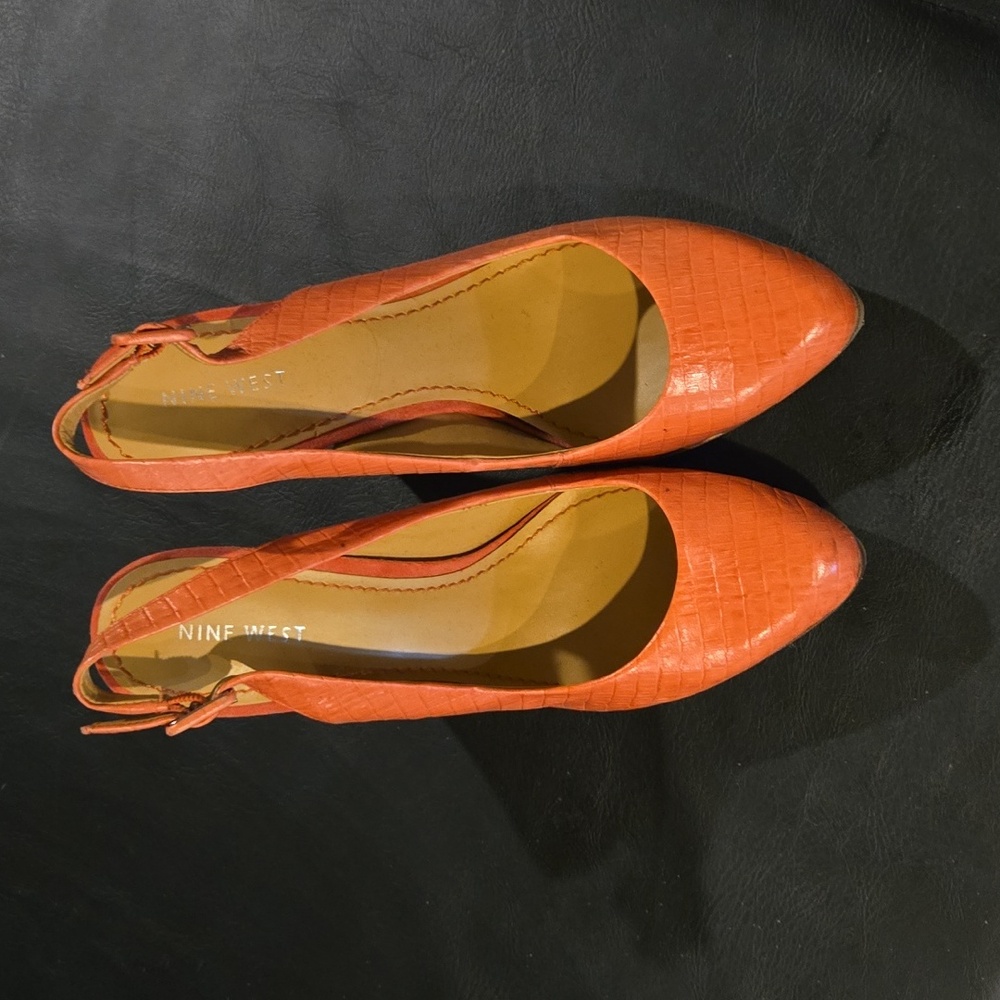 Nine West Slingback Pump Size 9 Coral